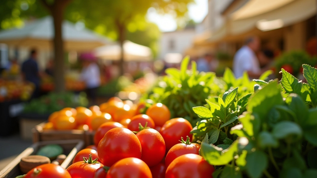 Marché local produits de saison